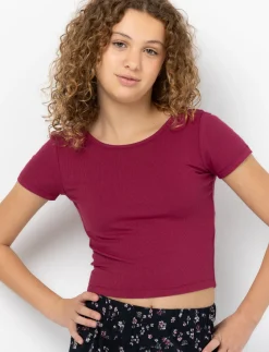 Fitted cropped T-shirt