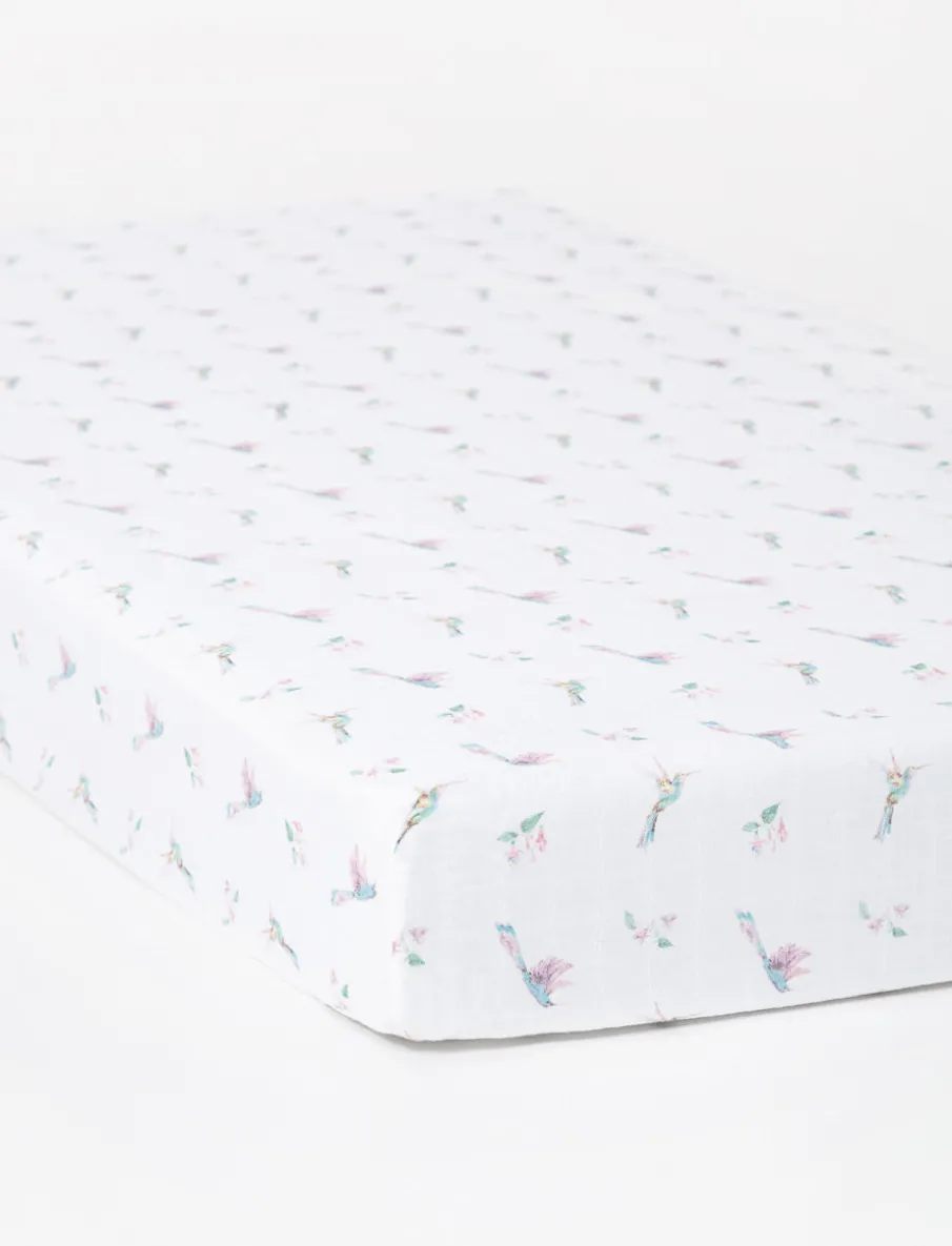 Fitted Muslin Crib Sheet