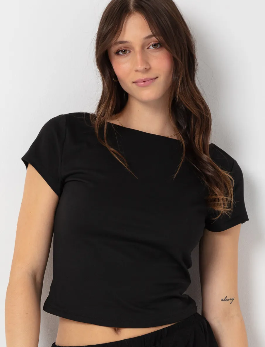 Fitted Open-Back T-Shirt