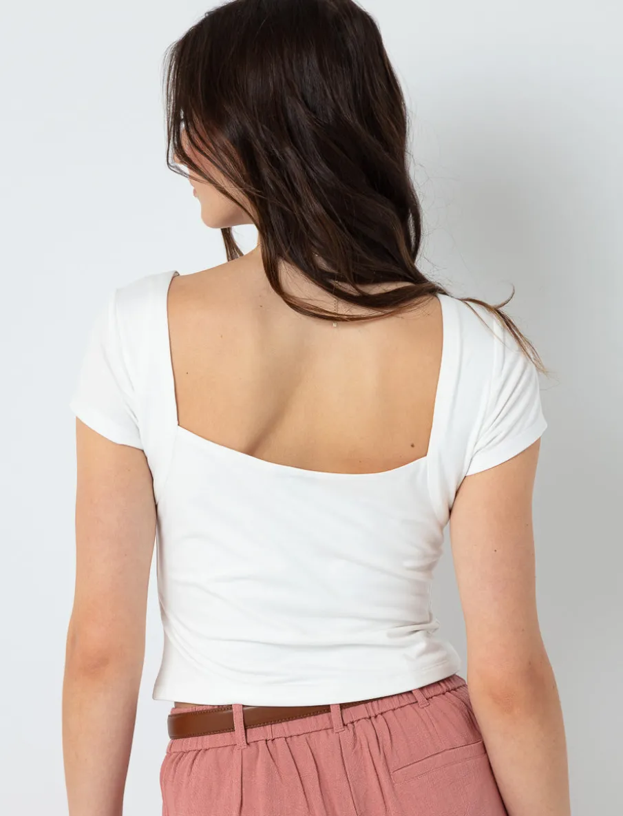 Fitted Open-Back T-Shirt
