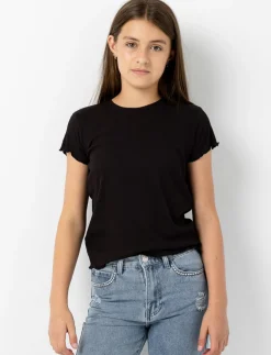 Fitted Ribbed Crew-neck T-shirt