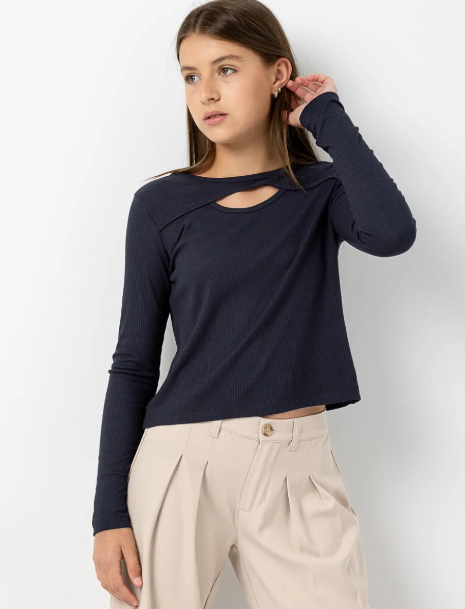Fitted Ribbed T-shirt