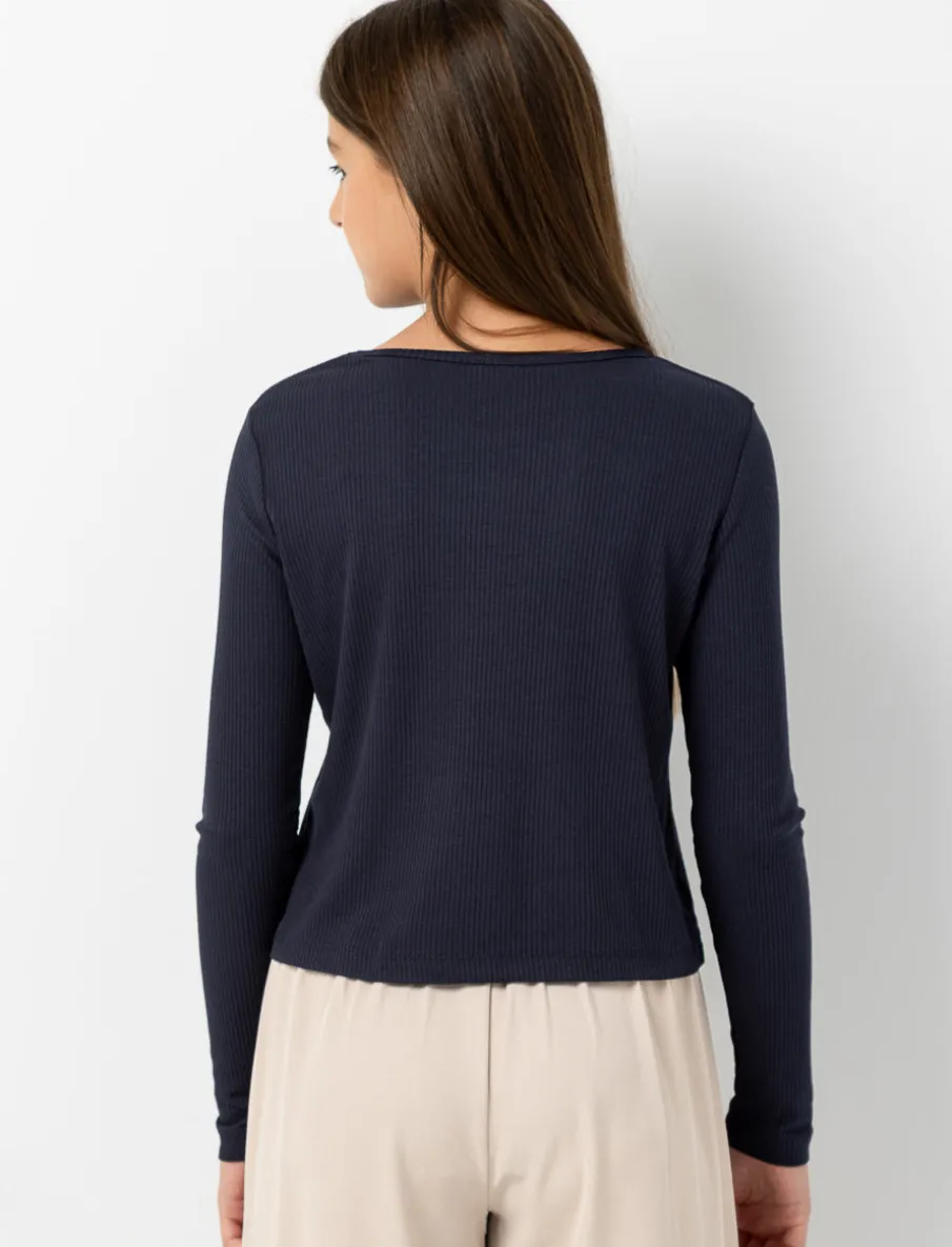 Fitted Ribbed T-shirt