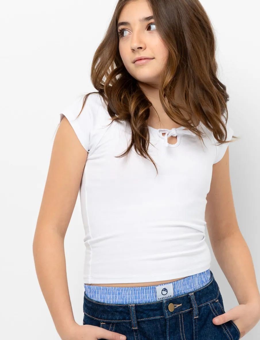 Fitted Sweetheart Neckline T-Shirt