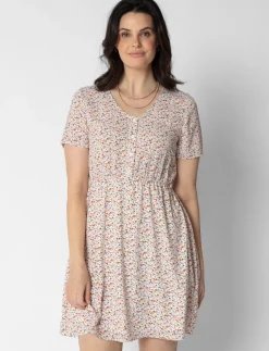 Fitted Waist Floral Dress