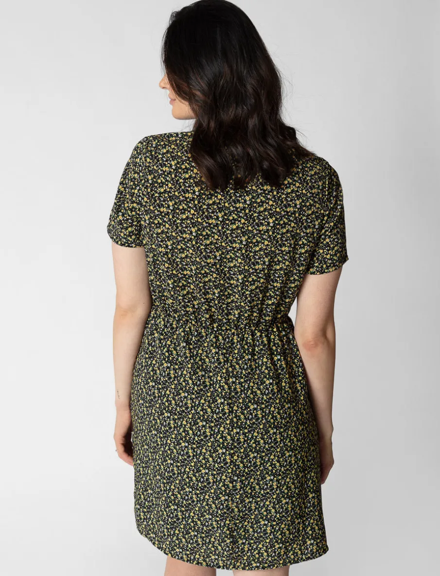 Fitted Waist Floral Dress
