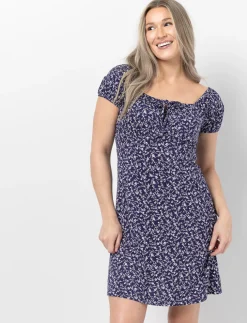 Flared Floral Dress