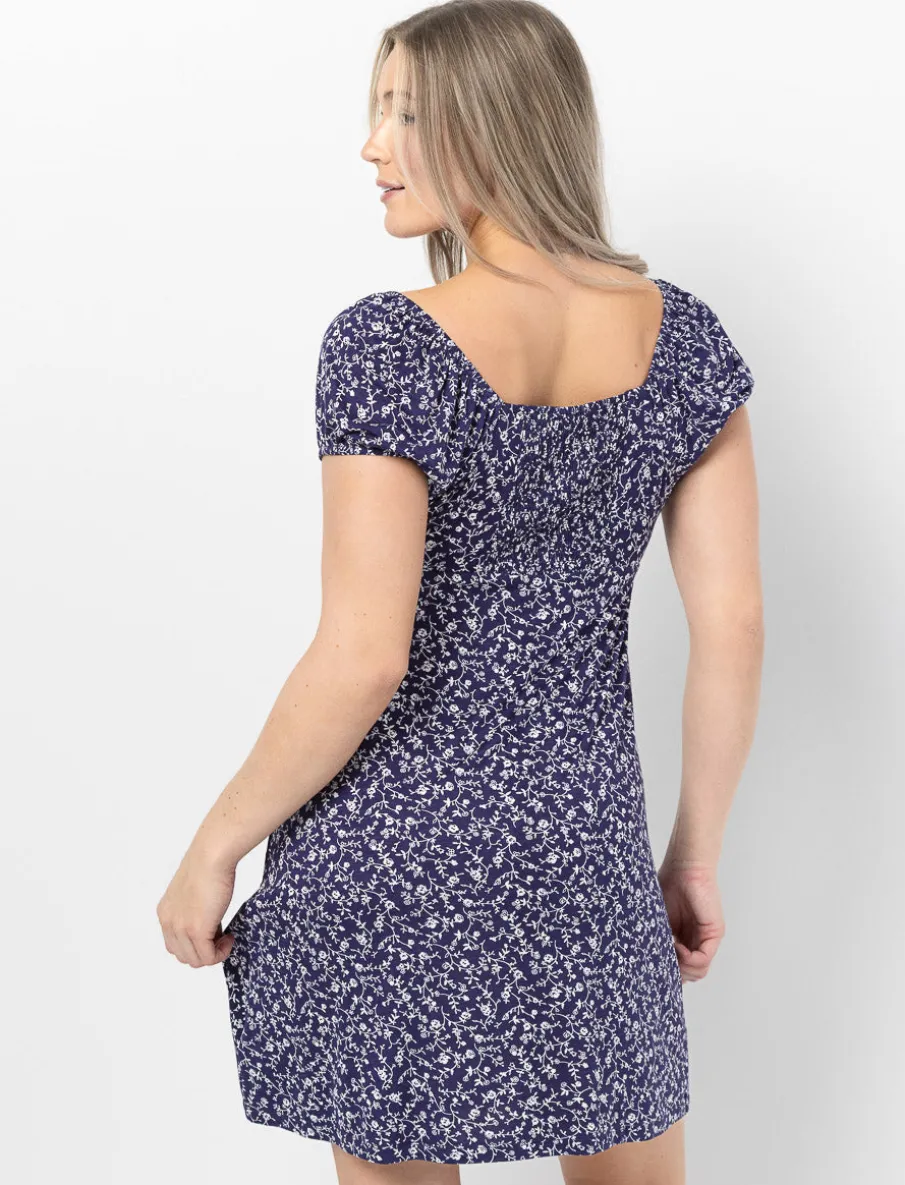 Flared Floral Dress