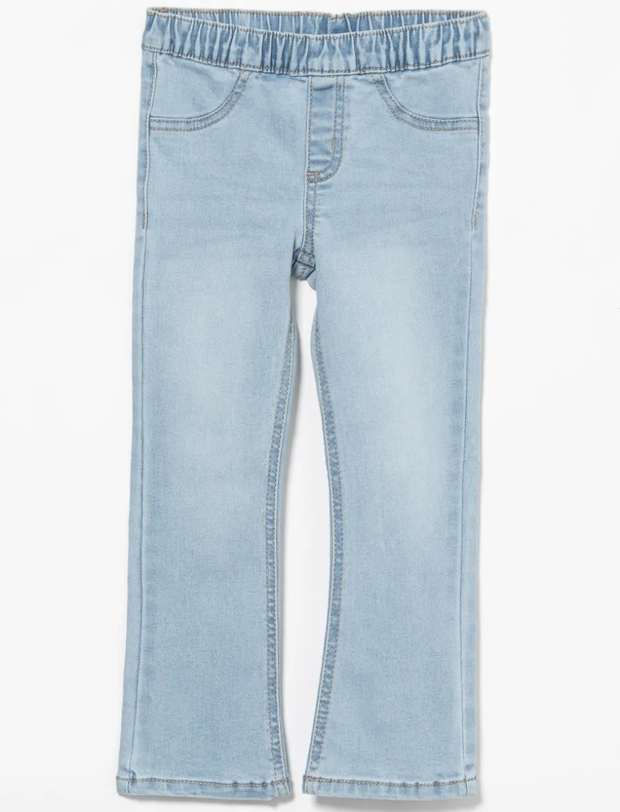 Flared Jeans with Elastic Waistband - Little Girl