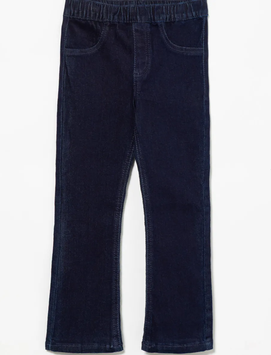 Flared Jeans with Elastic Waistband - Little Girl