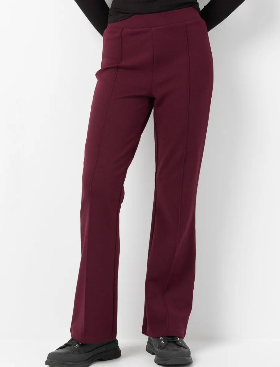 Flared Pants with Elastic Waistband