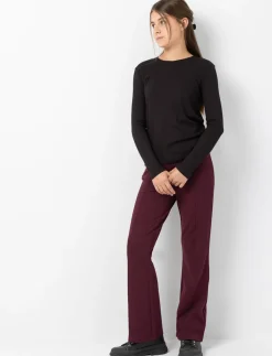 Flared Pants with Elastic Waistband