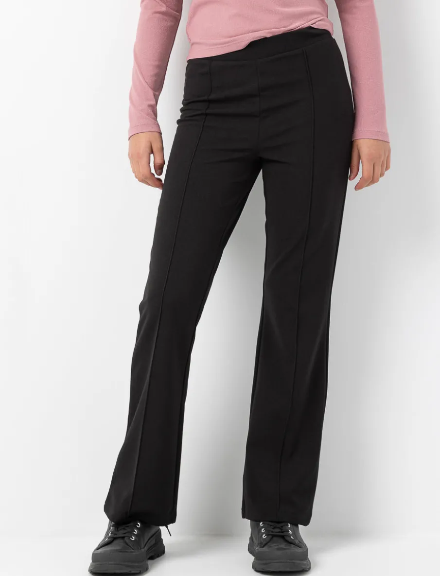 Flared Pants with Elastic Waistband
