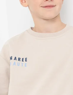 Fleece Back Print Sweatshirt