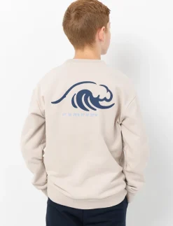 Fleece Back Print Sweatshirt