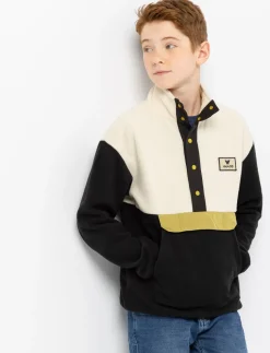 Fleece button-up sweater - boys and teens