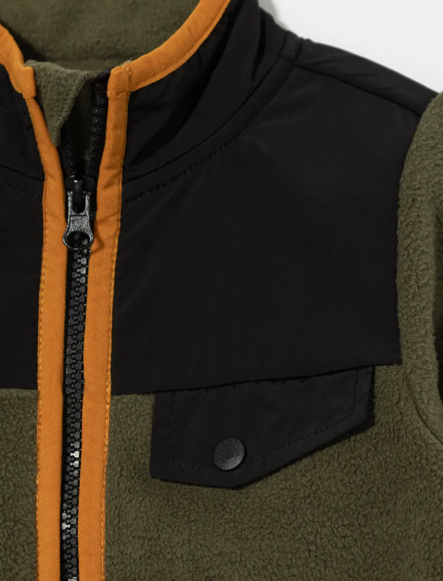 Fleece Jacket with Stand Collar - Baby Boy