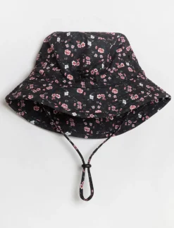 Floral Bucket Hat with Drawstring