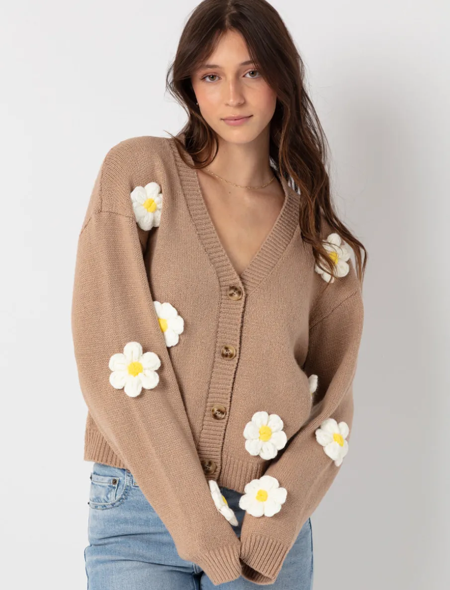 Floral Button-up Cardigan
