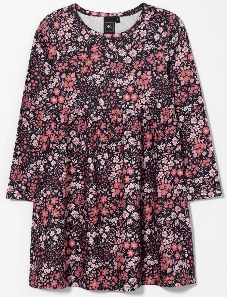 Floral Cinched Waist Dress - Little Girl