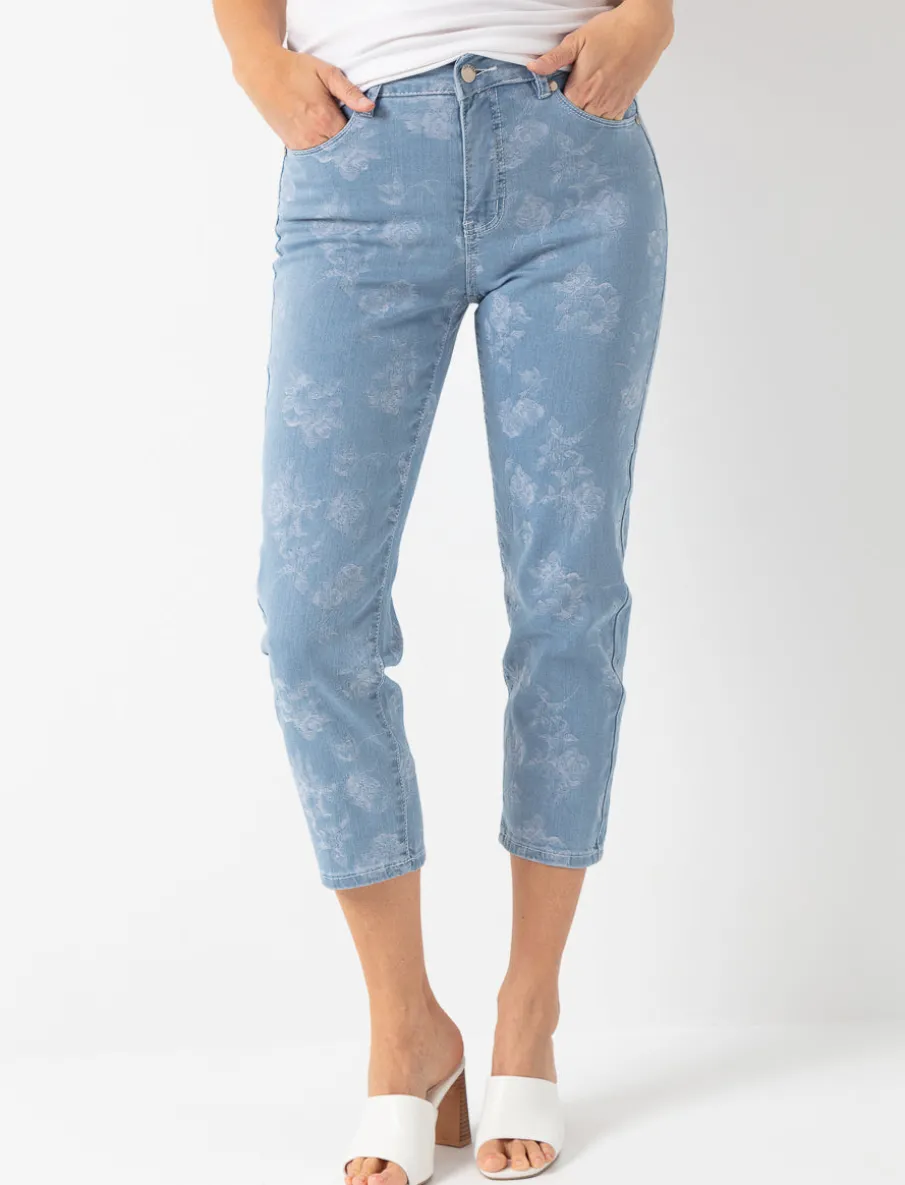 Floral Cropped Jeans