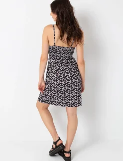 Floral Dress with Cut-outs