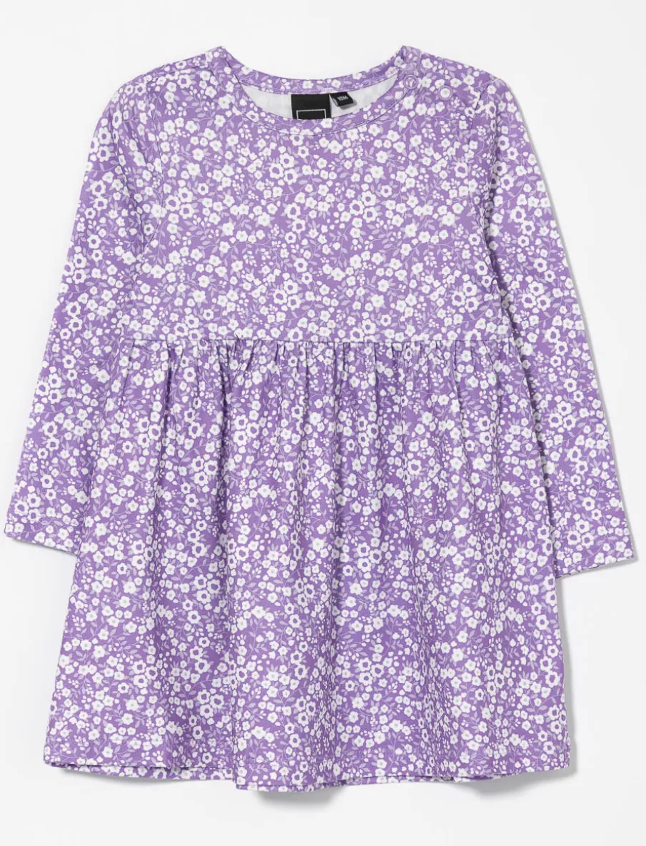 Floral Dress with Gathered Waist - Baby Girl