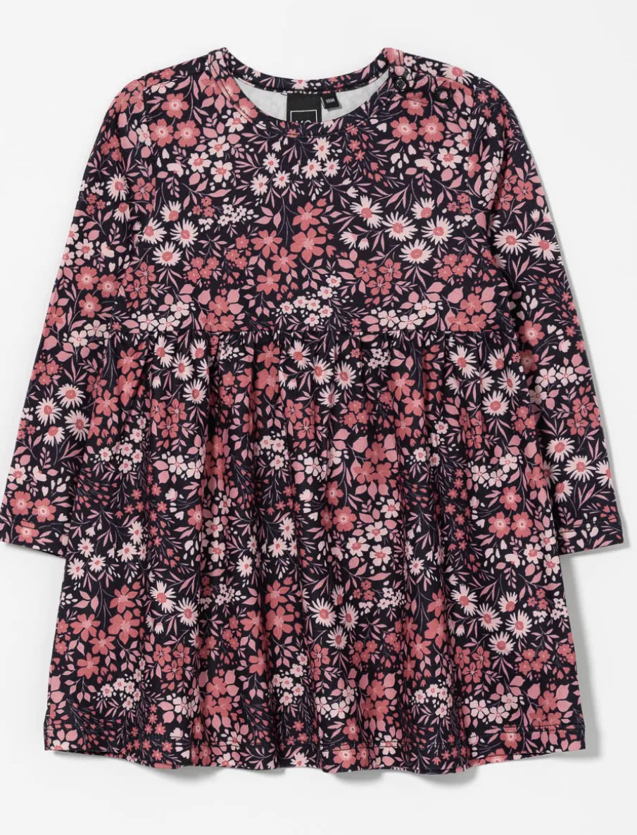 Floral Dress with Gathered Waist - Baby Girl
