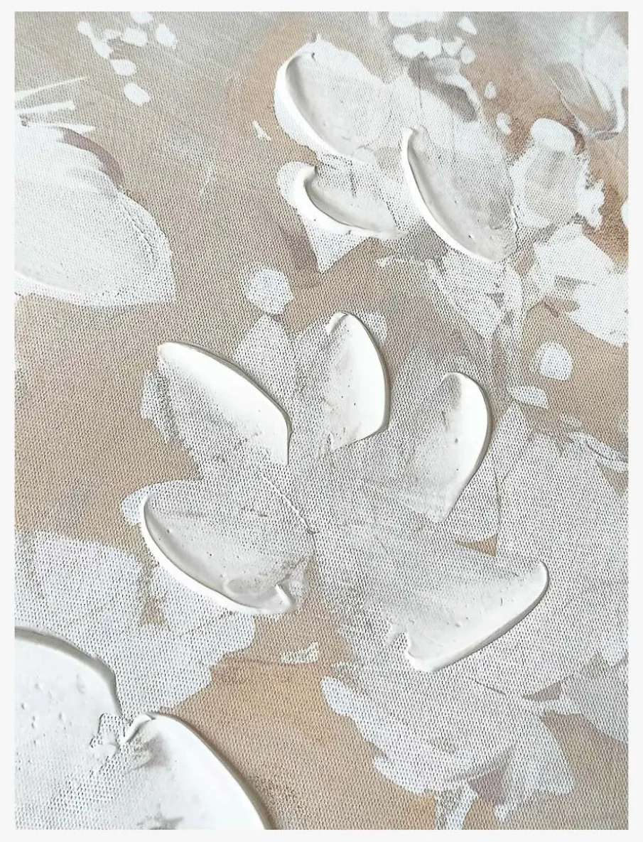 Floral Embossed Canvas Print