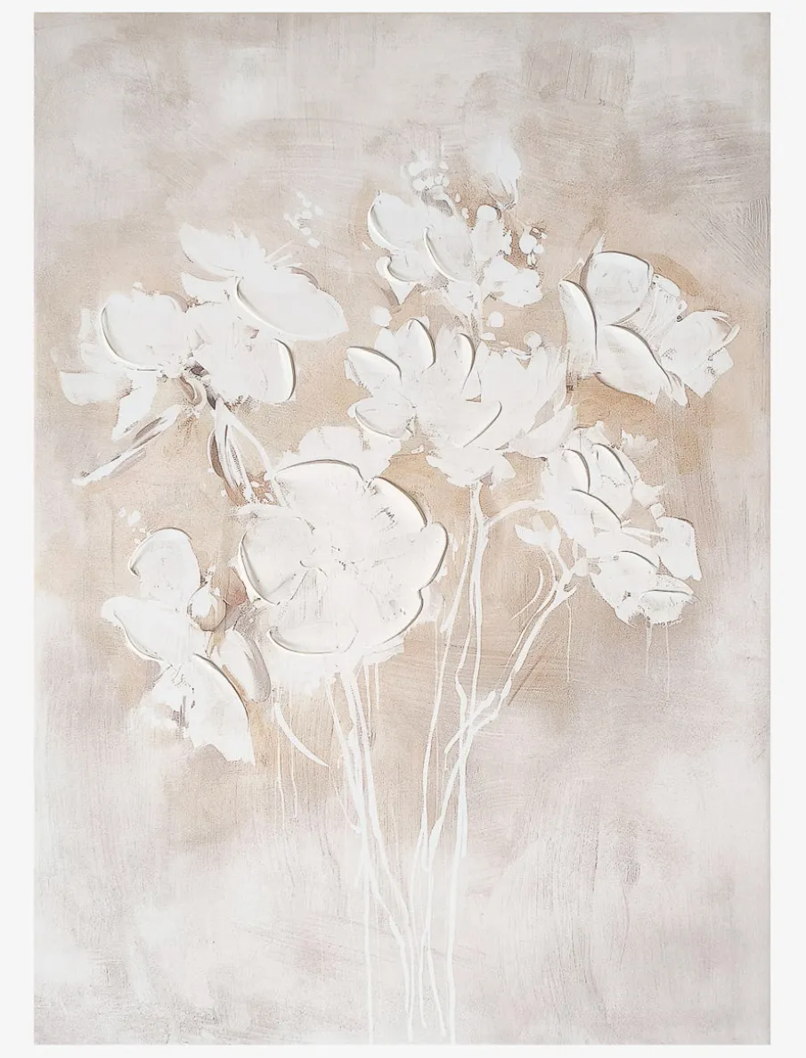 Floral Embossed Canvas Print