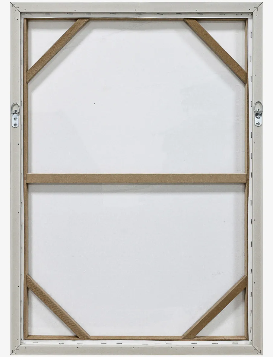 Floral Embossed Framed Canvas