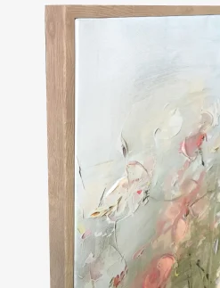 Floral Embossed Framed Canvas