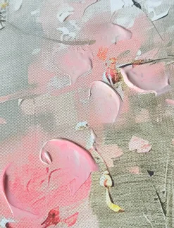 Floral Embossed Framed Canvas