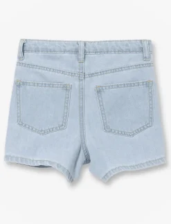 Floral Embroidered Denim Shorts