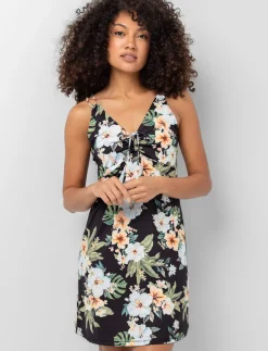 Floral Front-tie Tunic