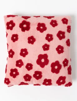 Floral Jacquard Sherpa Cushion