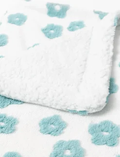 Floral Jacquard Sherpa Throw