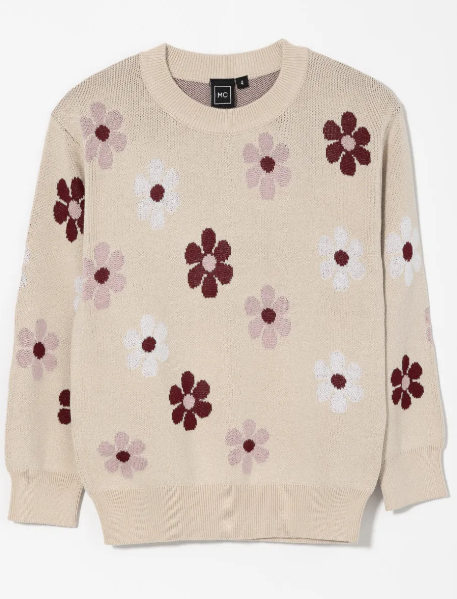 Floral Jacquard-knit Sweater