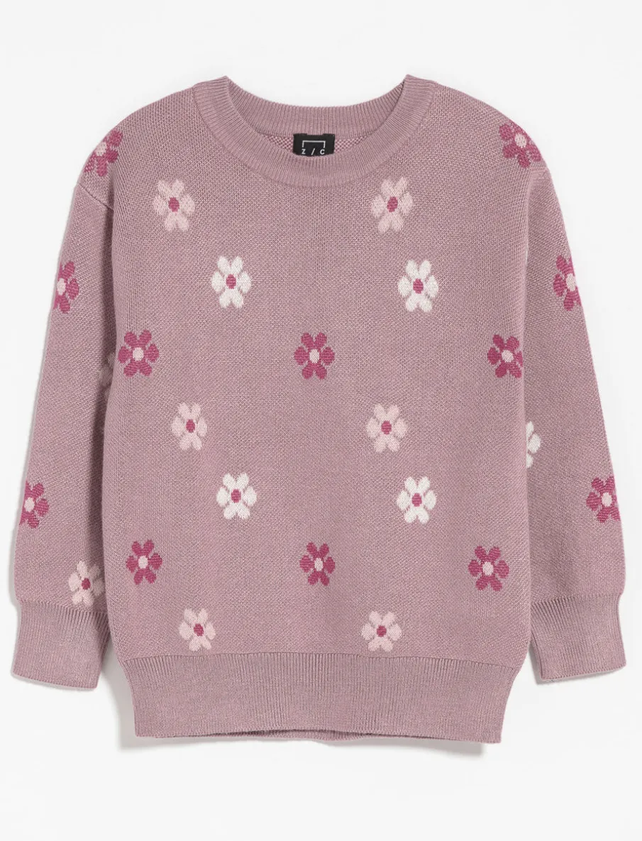 Floral Jacquard-knit Sweater