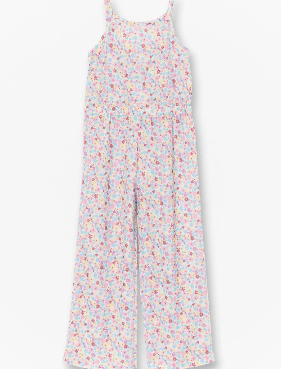 Floral Jumpsuit with Thin Straps