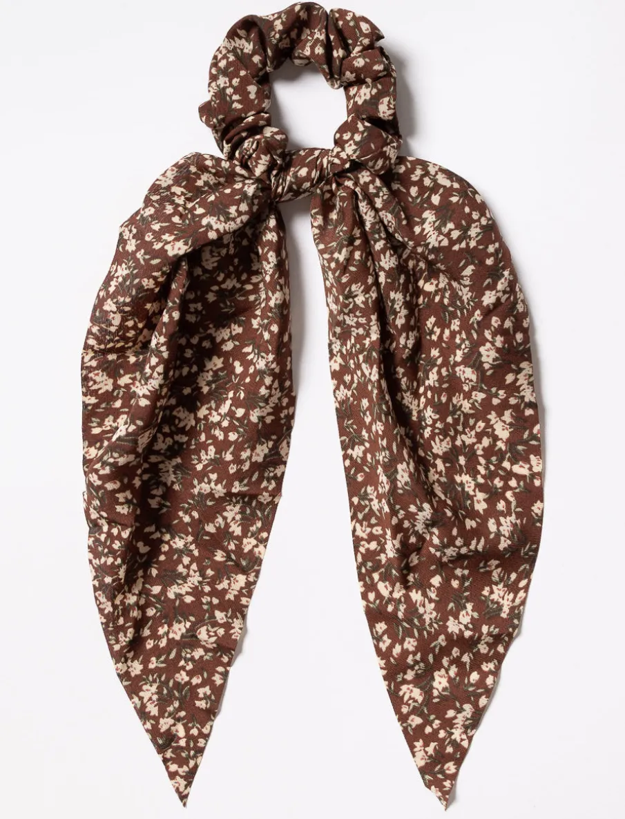 Floral Print Scarf Scrunchie