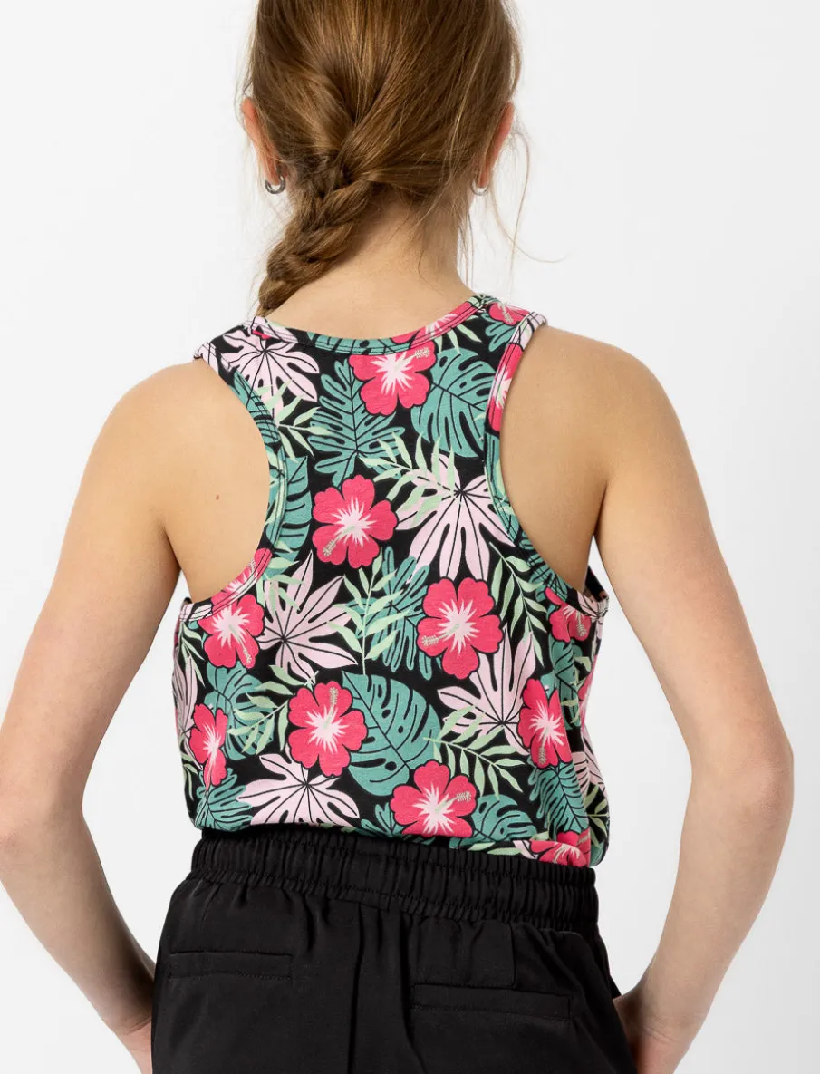 Floral Raceback Tank Top