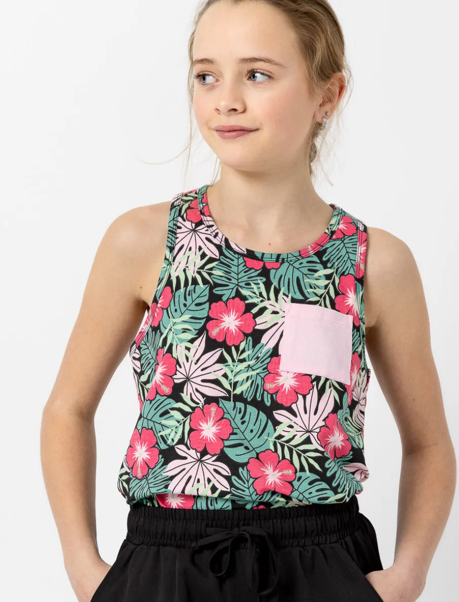 Floral Raceback Tank Top
