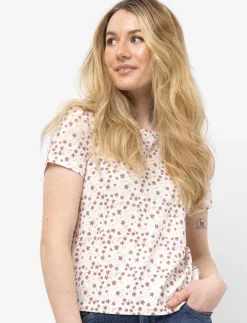 Floral Ribbed T-shirt