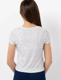 Floral Ribbed T-shirt