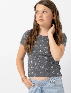 Floral Ribbed T-shirt