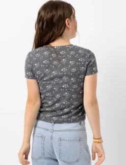 Floral Ribbed T-shirt