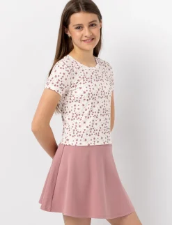 Floral Ribbed T-shirt