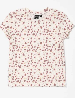 Floral Ribbed T-shirt - Little Girl