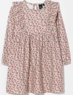 Floral Ruffle Dress with Fitted Waist